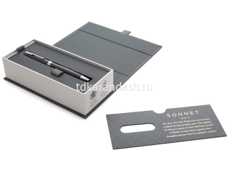 Ручка РШ "Parker Sonnet Slim Lacquer Deep Black CT" M черная 1931503 от магазина "Карандаш"