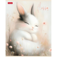 Тетрадь А5 48л клетка "Flossy" на скобе ламинация Soft-touch 5 дизайнов 092513 от магазина "Карандаш"