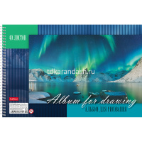 Альбом для рисования А4 40л "Гармония природы" на спирали, перфорация на отрыв 5 дизайнов 004145 от магазина "Карандаш"