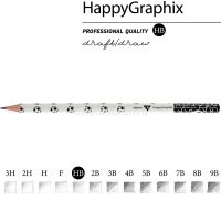 Карандаш чернографитный "Happy Graphix. Футбольные мячи" НВ 21-0030/28 от магазина "Карандаш"