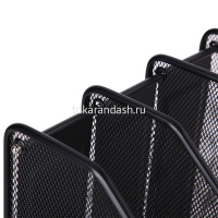 Лоток д/бумаг вертикальный 3 отделения 310х240х290мм сборный черный, металл 9197 от магазина "Карандаш"