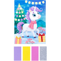 Аппликация из фетра "Лошадка" 18х25см на картонной основе 200 элементов, 4 цвета 05809 от магазина "Карандаш"