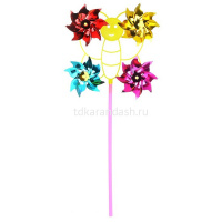 Ветрячок 4 вертушки Бабочка, голография, длина 42см 2039-372 от магазина "Карандаш"