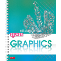 Тетрадь А5 96л клетка "Graphics" на спирали 3D фольга матовая ламинация 96Т5лофВ1гр/055082 от магазина "Карандаш"