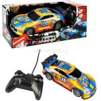 Машина р/у "Гонка" 27х13,5х12см, пластик, LED-подсветка, желтая ВВ6167 от магазина "Карандаш"