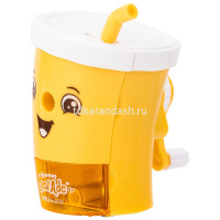 Точилка механическая 1 отв. "Коктейль" 74х99х107мм ABS-пластик, 4 цвета корпуса E0732 от магазина "Карандаш"