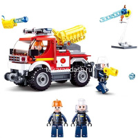 Конструктор "Пожарная машина" 192 детали 28,5х24х5,4см пластик JB0913238 от магазина "Карандаш"