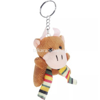 Брелок меховой "Бык с шарфом" 6см 4 цвета Б01 от магазина "Карандаш"
