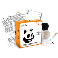 Набор для валяния "Игрушка. Панда Юкико" (шерсть, игла, основа, выкройка, трафарет) WT-0205 от магазина "Карандаш"