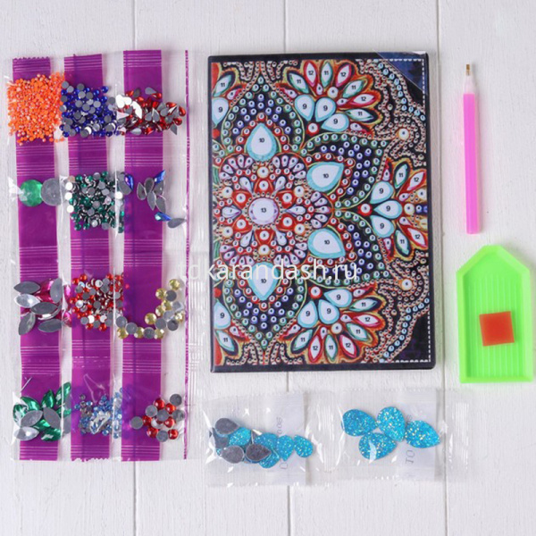 Записная книжка-мозаика по номерам А5 116стр. "Орнамент 1" кремовый блок Y9498-19 от магазина "Карандаш"