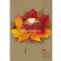 Тетрадь А4 96л клетка "Времена года" на спирали, перфорация, крафт 4 дизайна 066234 от магазина "Карандаш"