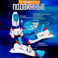 Набор "Космос" пластик 10 предметов 43х34см, пластик (свет, звук, пар) H202A/11052-24 от магазина "Карандаш"