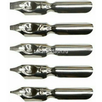 Набор перьев 5шт. с держателем 16см пластик, в картонном блистере 22,5х8см ZS5820 от магазина "Карандаш"