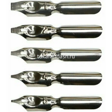 Набор перьев 5шт. с держателем 16см пластик, в картонном блистере 22,5х8см ZS5820 от магазина "Карандаш"