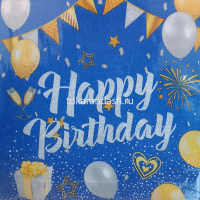 Салфетки "Happy Birthday" 33х33см 20шт 3 вида Y10990-24 от магазина "Карандаш"