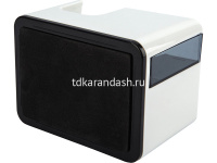 Набор настольный 12х10х9см 4 отделения, с диспенсером для скотча 18мм, белый E809 от магазина "Карандаш"