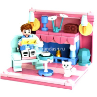 Конструктор "Румбокс. Кабинет" 116 деталей 14,5х15х6см пластик (2 фигурки) M38-B0757B от магазина "Карандаш"