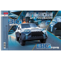 Альбом для рисования А4 48л "BIG boys. BIG toys" на спирали, перфорация на отрыв, 4 дизайна 085357 от магазина "Карандаш"