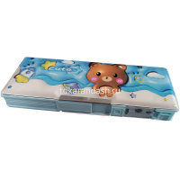 Пенал "Cute" 24х9х3,5см с точилкой, на магните, пластик, 2 отделения, 4 цвета 11663-24 от магазина "Карандаш"