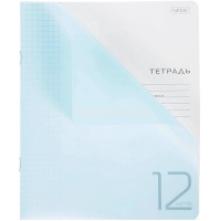 Тетрадь А5 12л клетка "Голубая" на скобе, пластиковая обложка 12Т5В1/083405 от магазина "Карандаш"