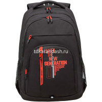 Рюкзак 32х47х17см 832гр, 2 отделения, 4 кармана, черный/красный RU-436-2/1 от магазина "Карандаш"