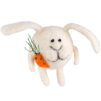 Набор для валяния "Игрушка. Кролик Кроля" (шерсть, игла, основа, выкройка, трафарет) WT-0117 от магазина "Карандаш"