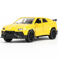 Машина "Lamborghini urus" желтая, инерционная, металл 12см (свет, звук, открывающиеся двери) 2312C00 от магазина "Карандаш"
