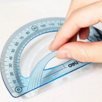 Транспортир 12см прозрачный голубой, пластик EH16 от магазина "Карандаш"