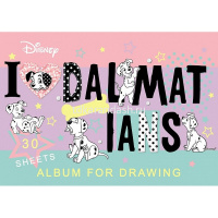 Альбом для рисования А4 30л "Далматинцы" на скобе 5 дизайнов 068767 от магазина "Карандаш"