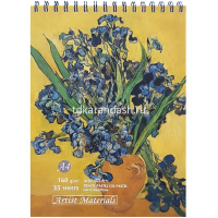 Скетчбук А4 35л 160г/м2 "Природа" спираль, кремовая бумага, жесткая подложка, 4 вида 11861-24 от магазина "Карандаш"