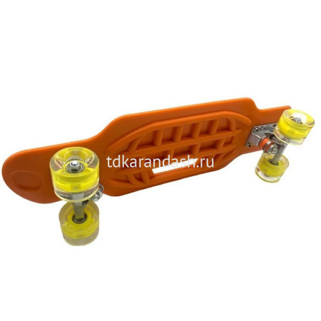 Скейтборд 60х19см, пластик, 4 колеса PU d=5,5см светятся, с ручкой HB2257 от магазина "Карандаш"