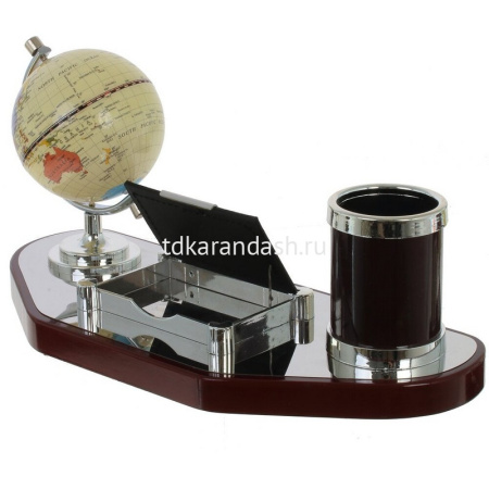 Настольный набор (глобус, карандашница, визитница) 31х13х15см 772351 от магазина "Карандаш"