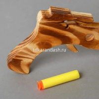 Арбалет 28х20см дерево 3 стрелы 6см на присосках Y10314-24 от магазина "Карандаш"