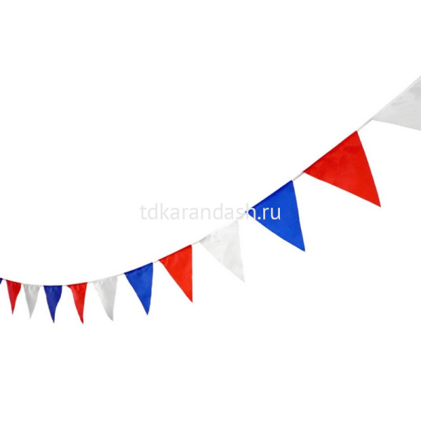 Флажковая лента Триколор 500см 6049638 от магазина "Карандаш"