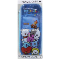 Пенал "BT21. My Buddy" 22,5х10х5см прямоугольный, 1 отделение, пластик, голубой DB23231 от магазина "Карандаш"