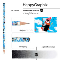 Карандаш чернографитный "Happy Graphix. Пингвины" НВ 21-0030/11 от магазина "Карандаш"