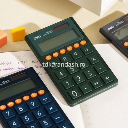 Калькулятор 12 разрядов 112х70х8,5мм темно-серый EM130D-GREY от магазина "Карандаш"