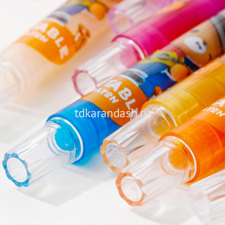 Мелки восковые 24 цвета "Color kids" 10ммх165мм круглые, поворотный механизм EC223-24 от магазина "Карандаш"