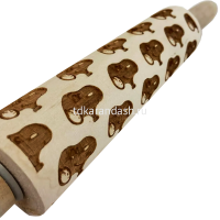 Скалка для лепки с узором 35х17х5см "Ассорти" дерево Y8843-19 от магазина "Карандаш"