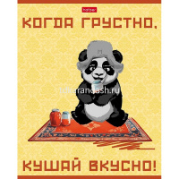 Тетрадь А5 48л клетка "Мудрая панда" на скобе 5 дизайнов 48Т5В1/088930 от магазина "Карандаш"