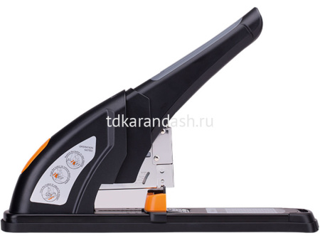 Степлер мощный №23/6,23/23 210л глубина 55мм энергосберегающий черный E0385 от магазина "Карандаш"