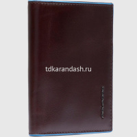 Кошелек "Blue Square" 12,5х9х1,5см 1 отделение, красное дерево, натуральная кожа PU1393B2R/MO от магазина "Карандаш"