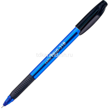 Ручка шариковая "Tri-Grip blue barrel" 0,7мм синяя, резиновый грип 0747