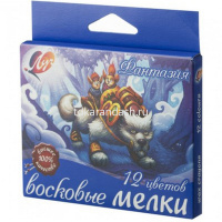 Мелки восковые 12 цветов на масляной основе"Фантазия" 25С 1520-08 от магазина "Карандаш"