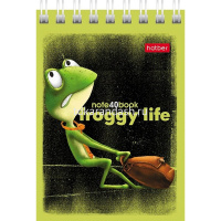 Блокнот А7 40л "Лягух Кир" клетка, на спирали 6 дизайнов 081184 от магазина "Карандаш"