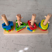 Игра логическая "Сортер. Ключики" 22х11х6,5см 16 деталей, дерево 11379-24 от магазина "Карандаш"