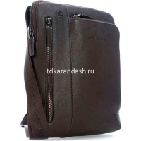 Сумка "Black Square" 21,5x24,5x5см, 1 отделение, темно-коричневая, натуральная кожа CA1816B3/TM от магазина "Карандаш"