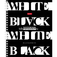 Тетрадь А5 96л клетка "Черное и белое" на спирали 2 дизайна 088793 от магазина "Карандаш"