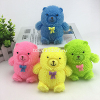 Мячик-волосатик "Мишка" 11см пвх 5 цветов (свет) Y4647-16 от магазина "Карандаш"