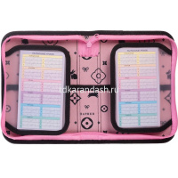 Пенал "Coquette" 20х14х4см прямоугольный одностворчатый, 2 откидные планки, ткань 093859 от магазина "Карандаш"